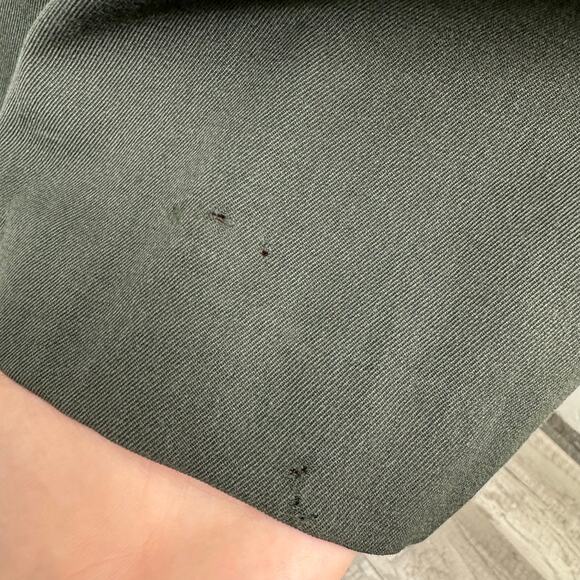 Vintage Military Wool Overcoat Gaberdine Belted Trench Removeable Liner 36L - Picture 9 of 16